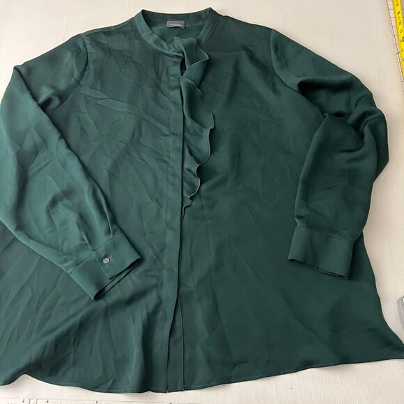 Persona By Marina Rinaldi Button Front Blouse Top Ruffle Women Size 16 - Picture 10 of 10